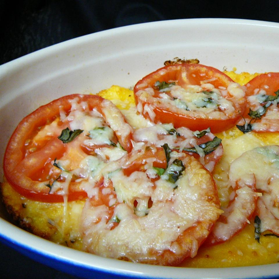 Baked Polenta with Fresh Tomatoes and Parmesan Recipe | Allrecipes