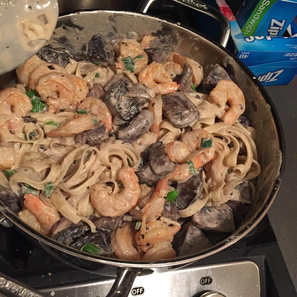 Shrimp and Portobello Mushroom Fettuccine Recipe | Allrecipes