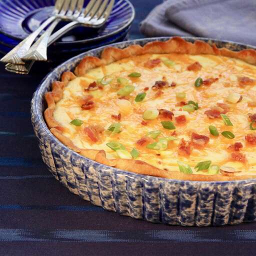 Bacon, Cheese, and Caramelized Onion Quiche Recipe