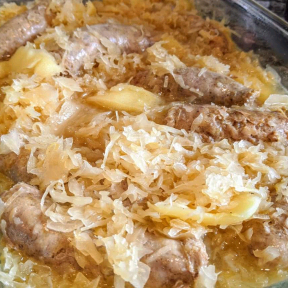 Slow Cooker Sauerkraut and Sausage Recipe | Allrecipes