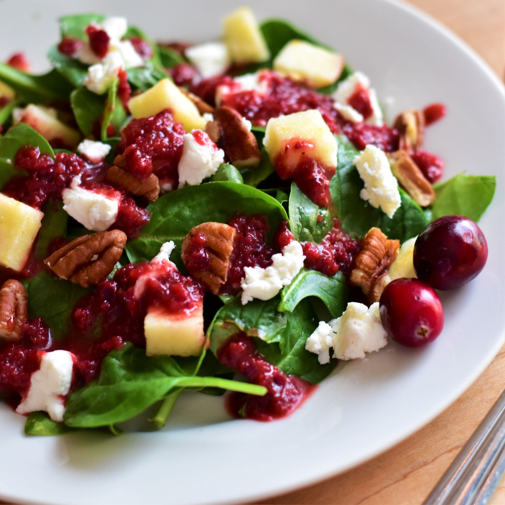 Fall Salad with Cranberry Vinaigrette Recipe | Allrecipes