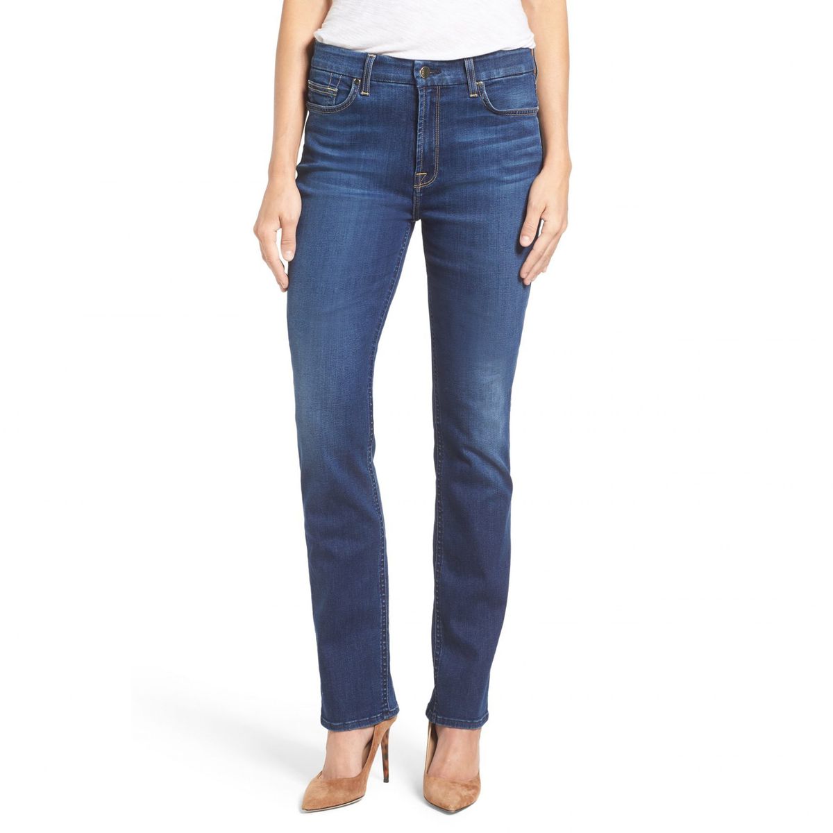 Brooke Shields Wore Jen7 by 7 For All Mankind Straight-Leg Jeans | InStyle