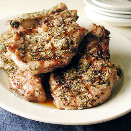 Fire-Grilled Pork Chops Recipe | MyRecipes