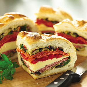 Italian Stuffed Sandwich Wedges Recipe | MyRecipes