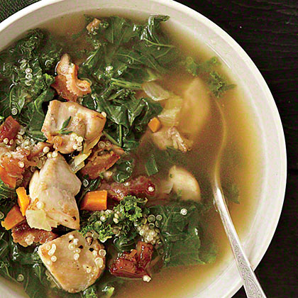 Chicken, Kale, and Quinoa Soup Recipe | MyRecipes