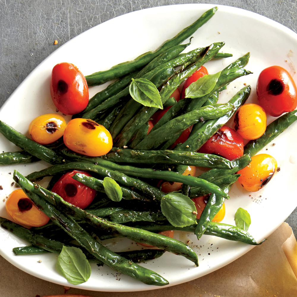 Blistered Green Beans and Tomatoes Recipe | MyRecipes