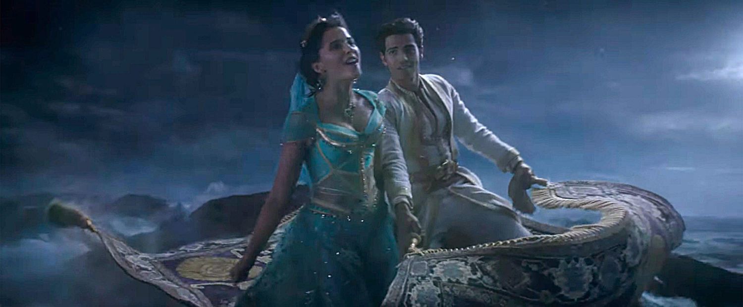 Aladdin and Jasmine Take a Magic Carpet Ride in New Scene from Remake