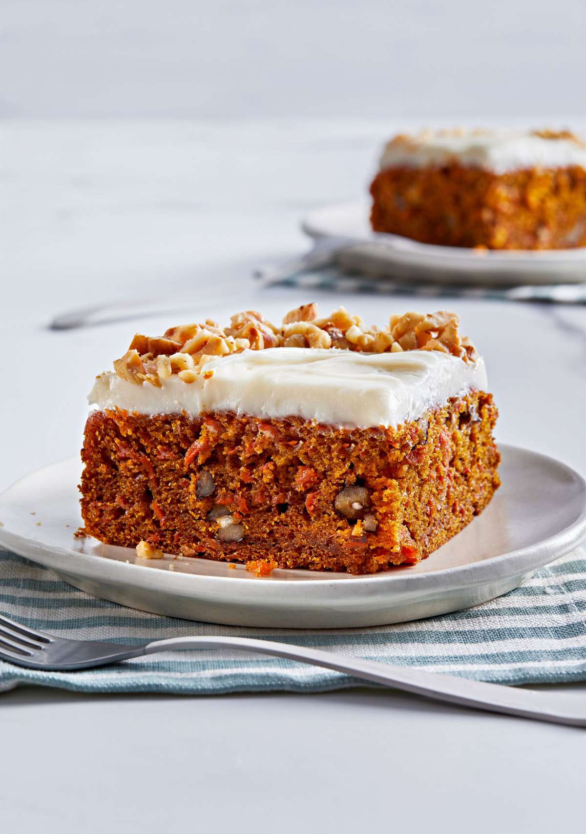 Carrot-Walnut Snack Cake with Cream Cheese Frosting | Southern Living