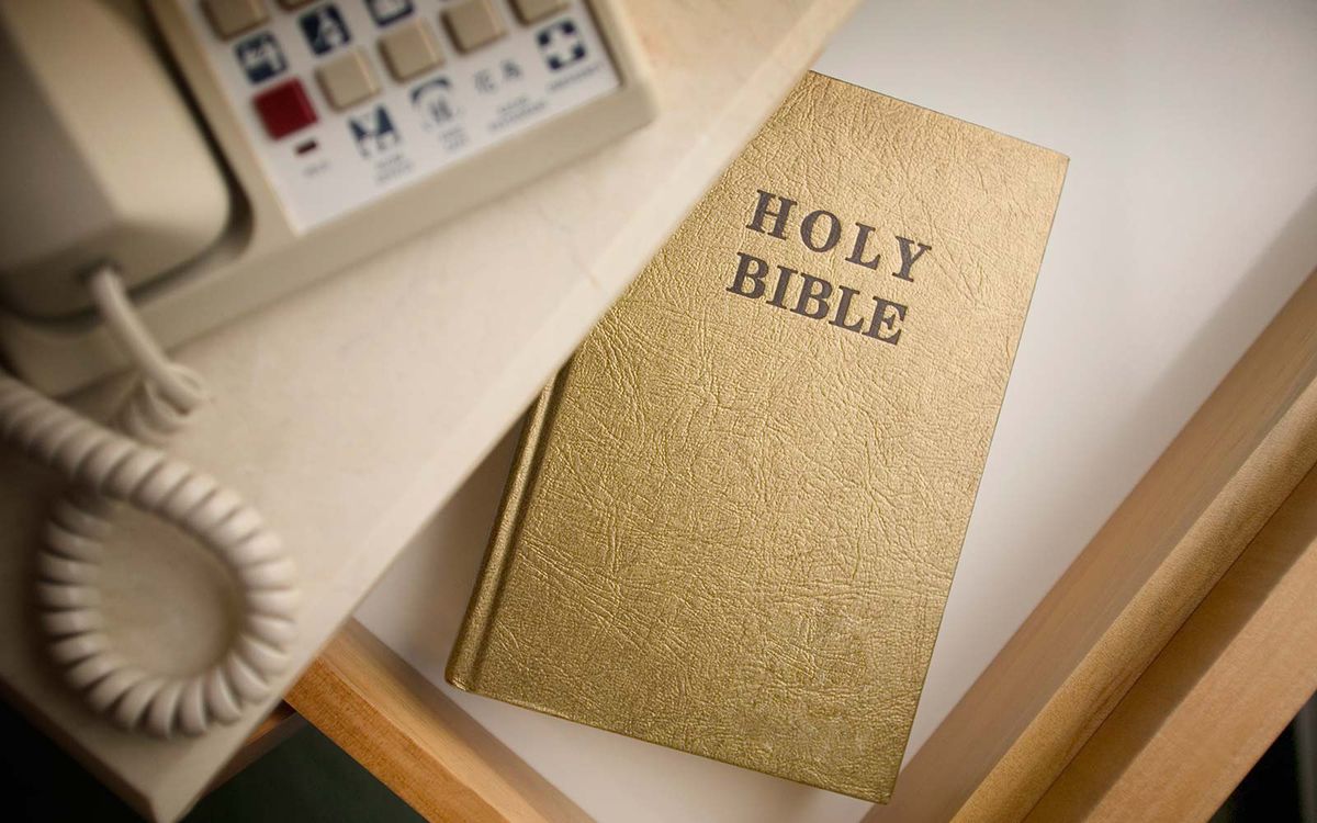can you take the bible from a hotel room