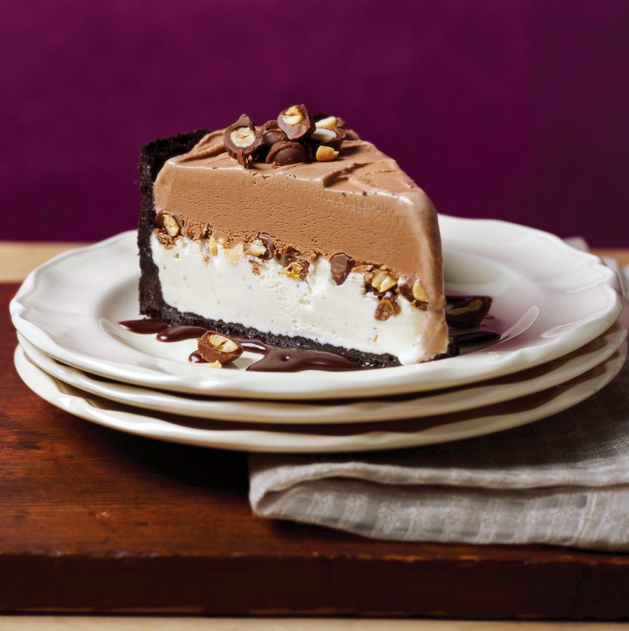 Homemade Chocolate Peanut Ice Cream Cake