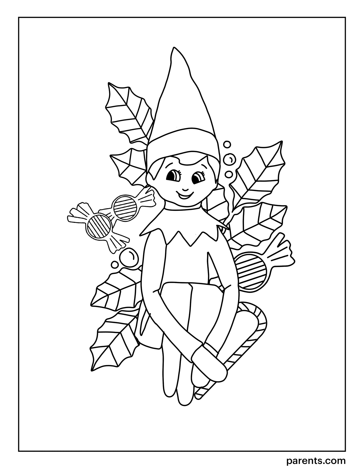  Download 36 Elves Christmas Girl Elf On The Shelf Coloring Pages