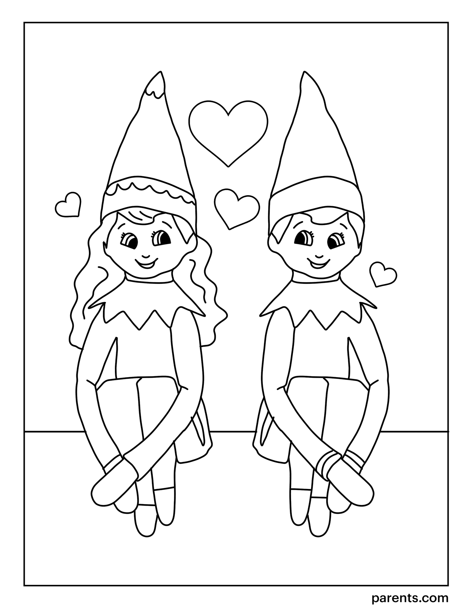 Elf On The Shelf Printable Pages Coloring Pages