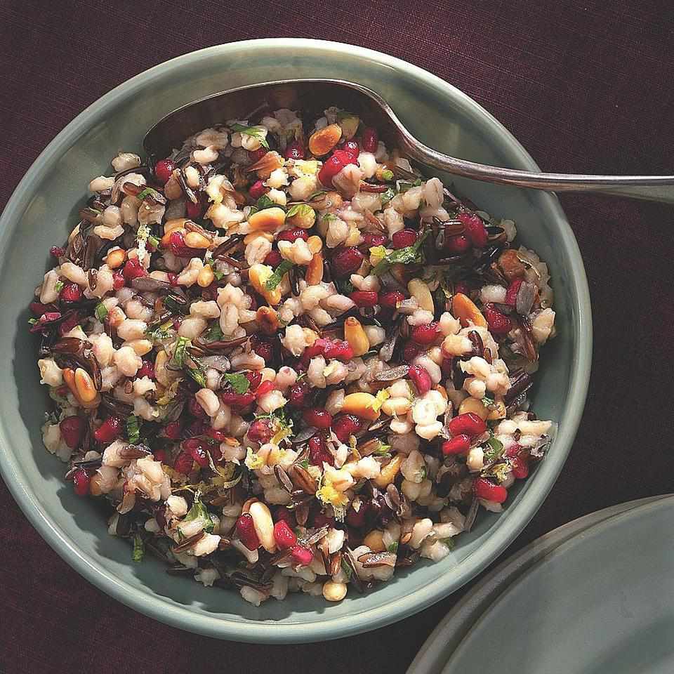 Barley & Wild Rice Pilaf with Pomegranate Seeds Recipe | EatingWell