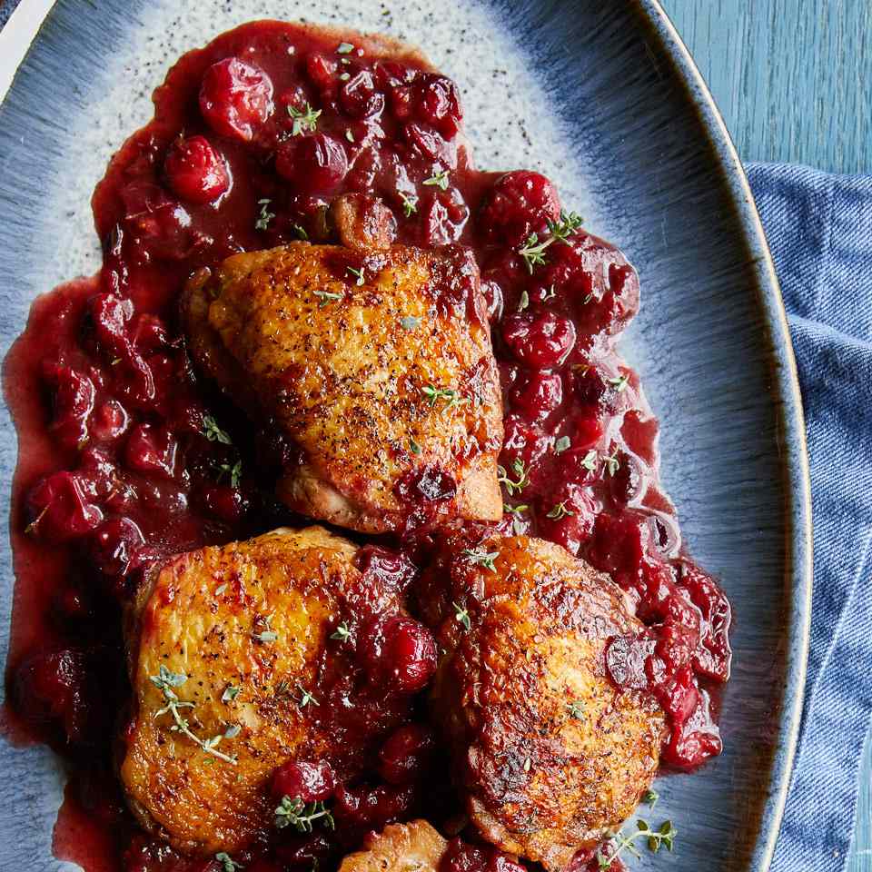 Cranberry-Balsamic Chicken Thighs Recipe | EatingWell