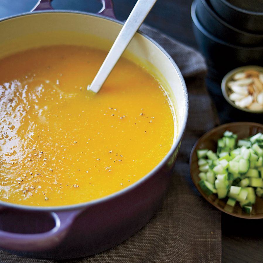 Winter Squash Soup with Roasted Pumpkin Seeds Recipe - Susur Lee | Food
