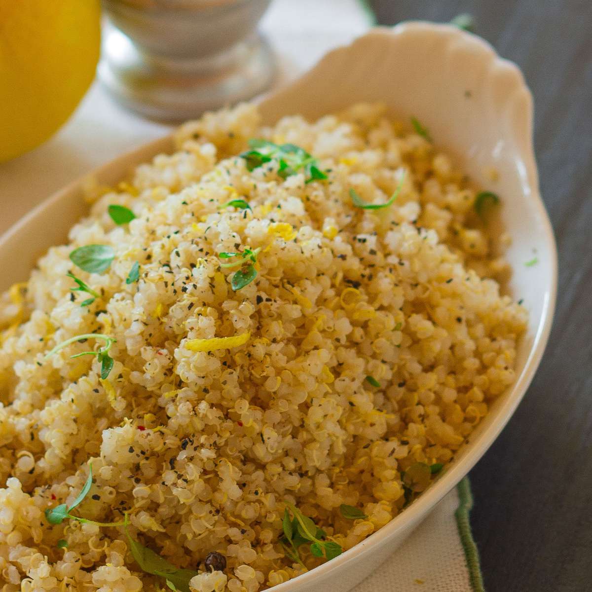 Herbed Quinoa with Lemon and Pepper Recipe - Emily Farris | Food &amp; Wine