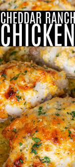 Baked Cheddar Ranch Chicken Thighs