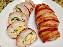 Bacon Wrapped Chicken With Jalapeno Cream Sauce