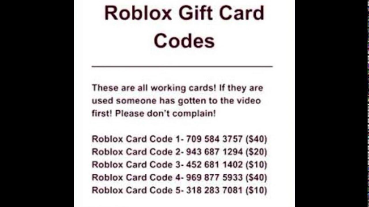 List Of Free Unused Roblox Gift Cards Codes [December 2022