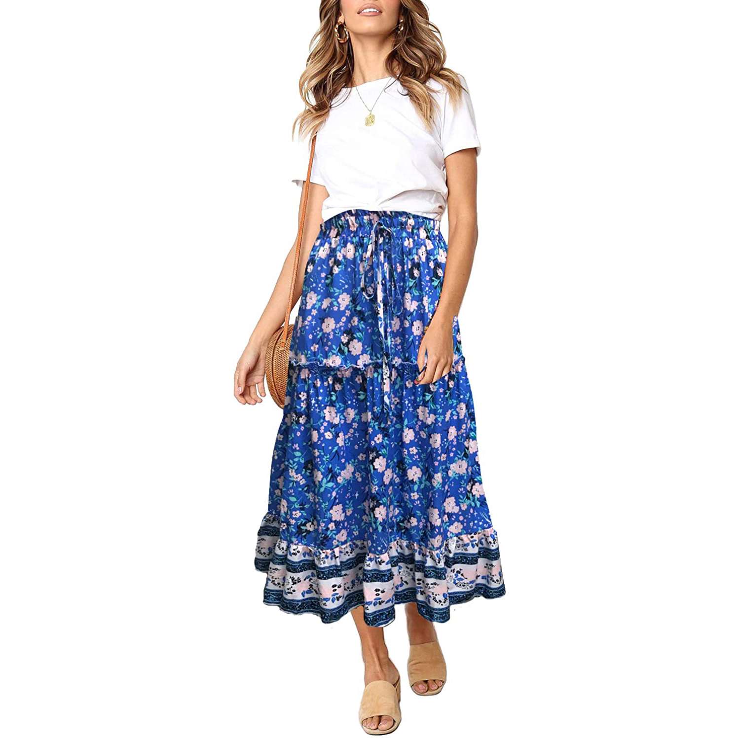 The Zesica Bohemian A-Line Maxi Skirt with Pockets Is $29 at Amazon ...