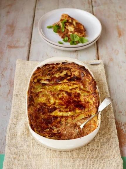 Once hot, add the rosemary and bacon and fry for 2 minutes, or until the bacon starts to crisp up, stirring regularly mince lasagne recipe jamie oliver