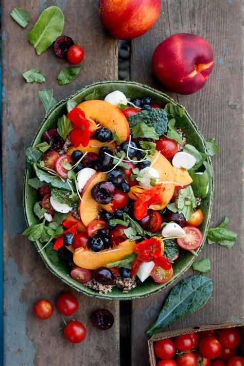 Drizzle the lemon juice, maple syrup and balsamic vinegar on strawberry nectarine fruit salad recipe