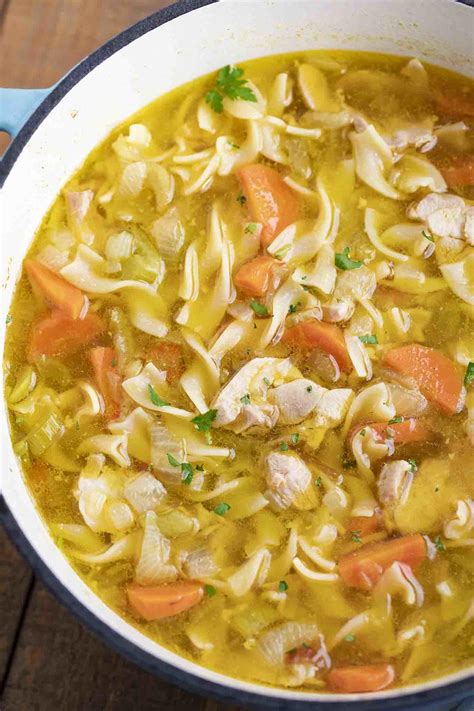 homemade chicken noodle soup using chicken breast