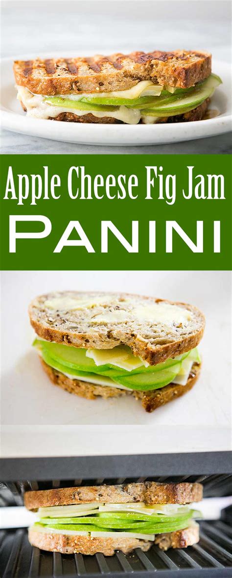 gruyere apple and fig jam panini