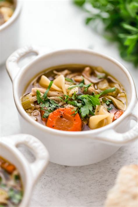 Sep 19, 2019, updated jun 14, 2019 ingredients 1 tablespoon olive or vegetable oil 2 cloves garlic, finely chopped 8 medium green onions, sliced (1/2 cup) 2. quick homemade chicken noodle soup recipe