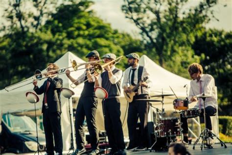 But nothing beats the jolt of energy a brass band can bring to the moment when a new couple is  brass bands help guests cut loose
