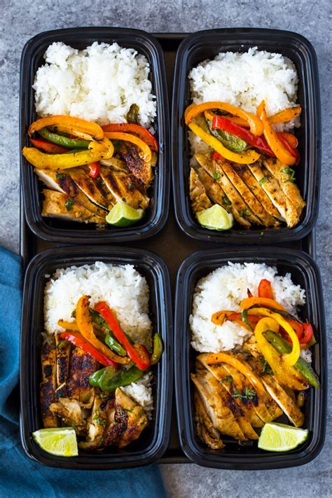 chili lime chicken and rice meal prep bowls