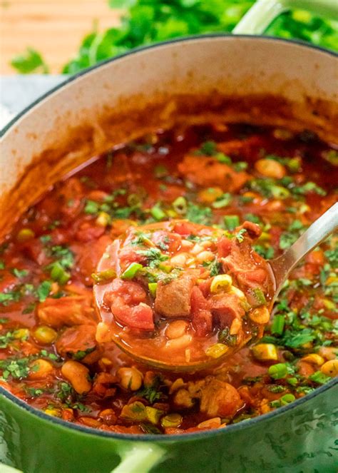 spicy pork stew with chickpeas and sausage