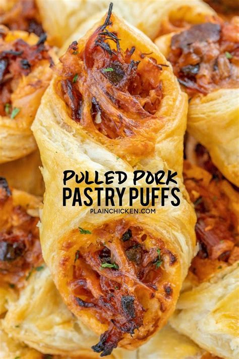 pulled pork pastry puffs