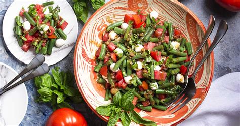 green bean salad with basil balsamic
