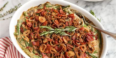 Green bean casserole with bacon and fried shallots pioneer woman green beans with bacon