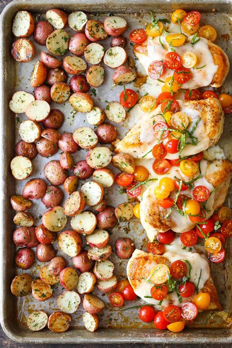 baked chicken with cherry tomatoes and garlic