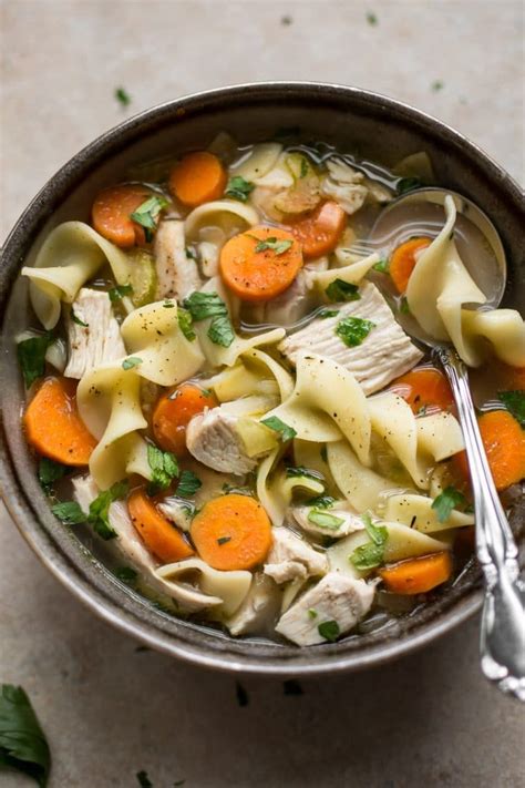 If you buy from a link, we may earn homemade chicken noodle soup from carcass