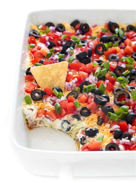 7 layer dip 2 cups refried beans, taco