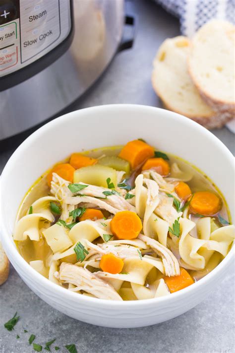 how to make homemade chicken noodle soup in instant pot