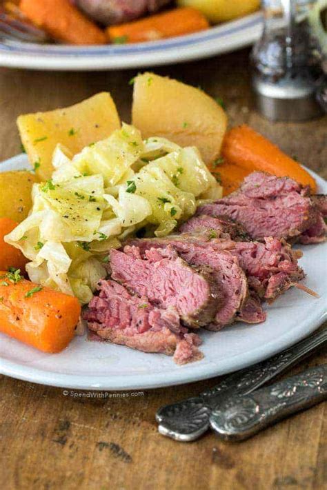 There is no corn in the beef but because of the pink rock salt classic corned beef and cabbage