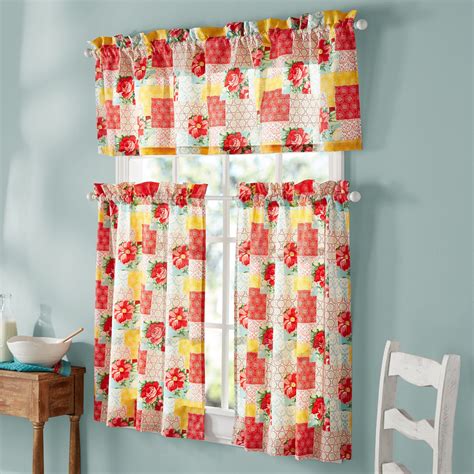 This valance uses a regular 1 white rod pioneer woman kitchen valances