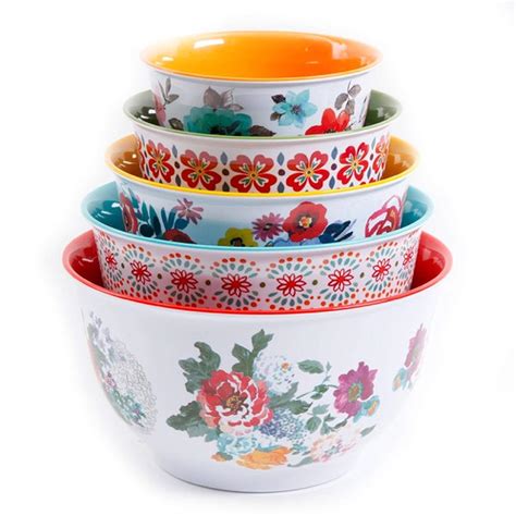 pioneer woman mixing bowls with lids