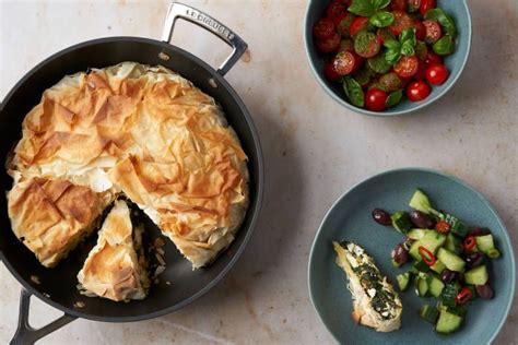 , in a bowl, break the eggs, crumble the feta, and add jamie oliver 30 minute meals feta pie