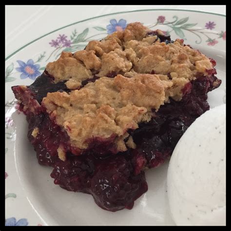 berry cobbler with coconut walnut topping