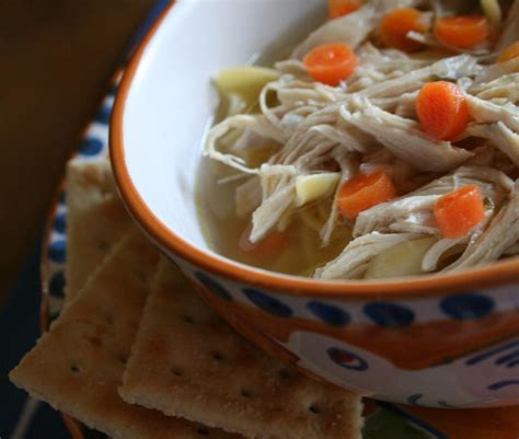 homemade chicken noodle soup with frozen vegetables