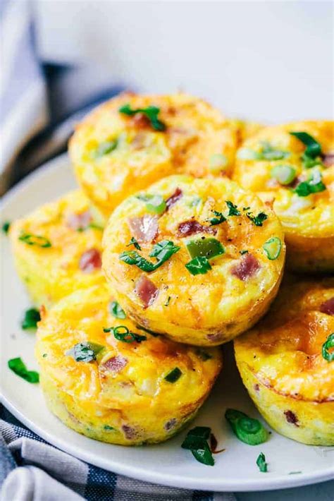 baked ham and cheese egg muffins recipe