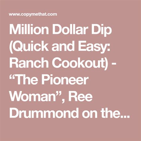 So delicious, everyone will be asking you for the recipe pioneer woman million dollar dip recipe