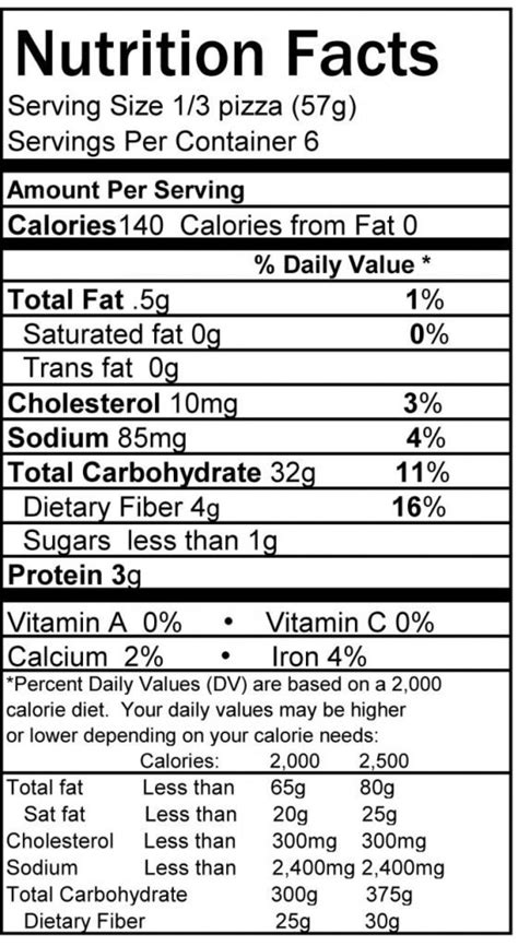 bag of doritos nutrition facts