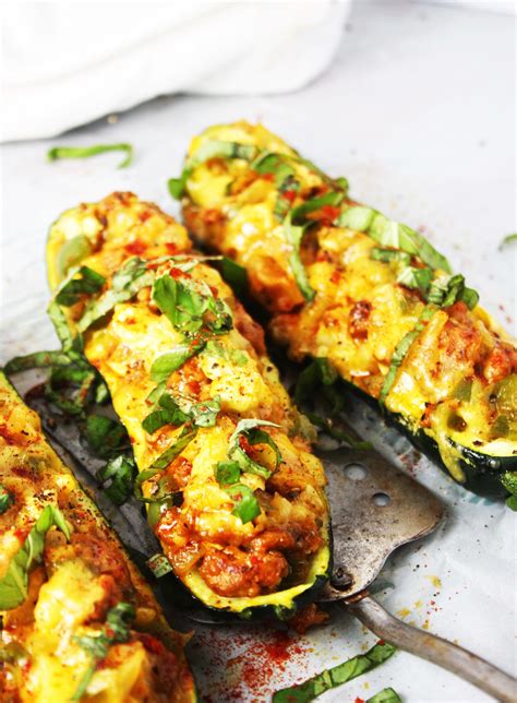taco stuffed zucchini boats recipe