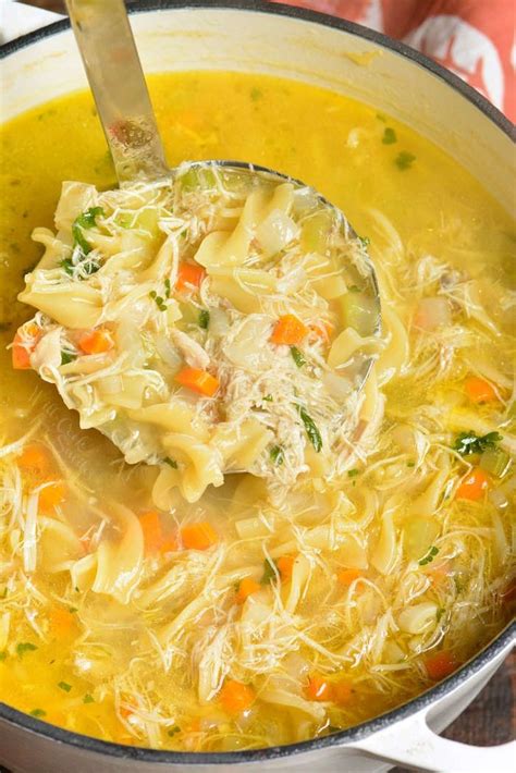 homemade chicken noodle soup crock pot whole chicken